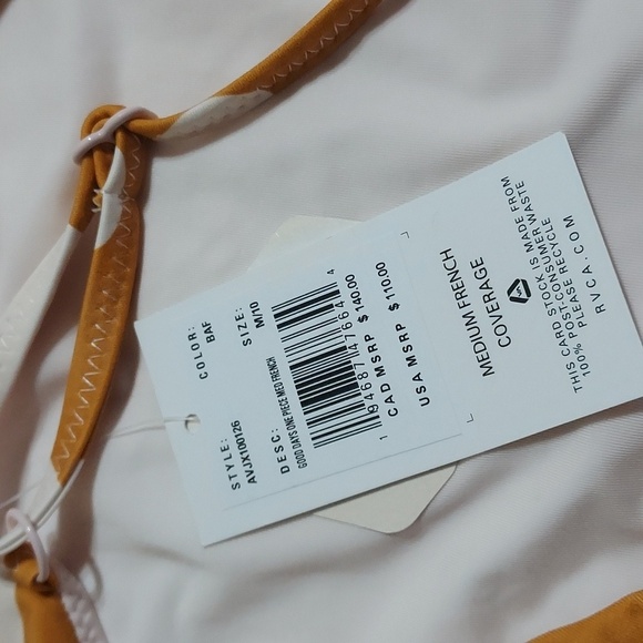 RVCA Good Days One Piece Med French Swimsuit Size-M/10 - Picture 6 of 6